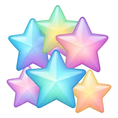 Pastel colours of stars sticker