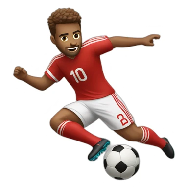Futbolista volando  sticker