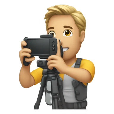 somebody filming with a phone sticker