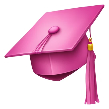 Pink grad cap sticker