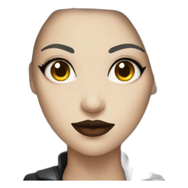 Cyberpunk vampire white female brunette sticker