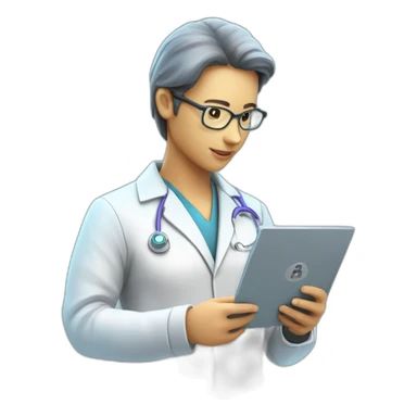 Biomedical-Engineer-studying-hologram-3d-model-of-breast sticker