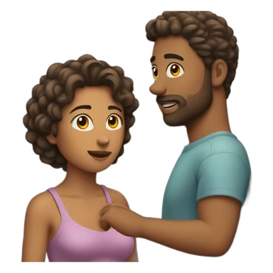 Guy give a wommen the heart sticker