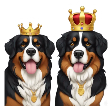 Bernese mountain dog king and queen sticker