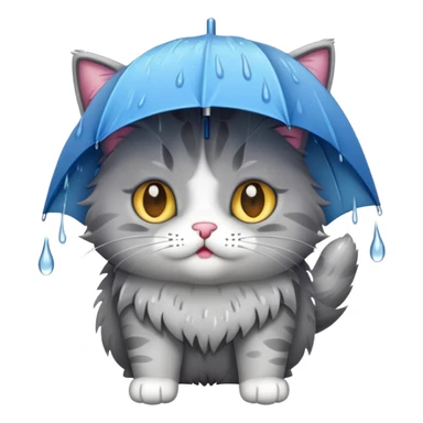 cat in the rain sticker