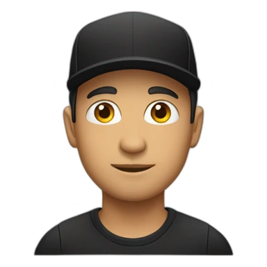 Man in black cap sticker