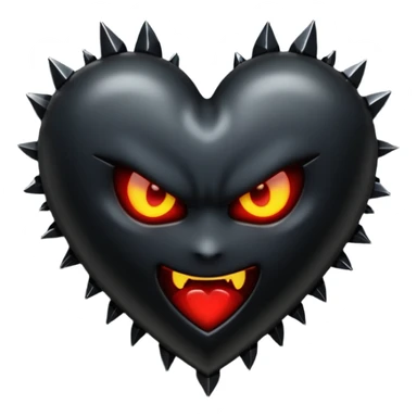 evil black heart sticker