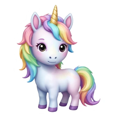 baby unicorn, chibi full body sticker