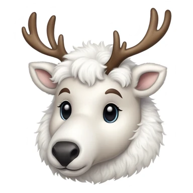 white-reindeer sticker