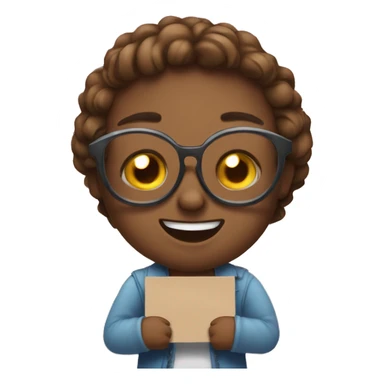 Emoji holding a sign with these emojis 😘🐈 sticker