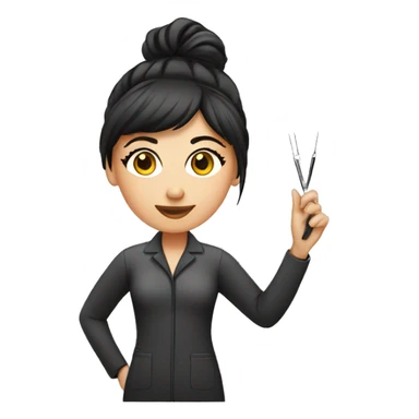 Eyelash technician holding tweezers  sticker