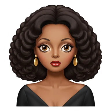 Diana Ross with dark brown hairstyles 60s sticker