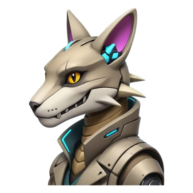 Pretty Cyberpunky Cool Marowak-Feline-hybrid sticker