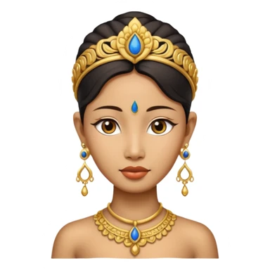 ancient thailand woman with earrring sticker