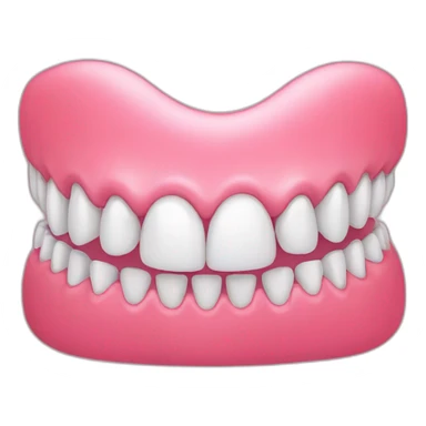 a teeth gum with teeth sticker