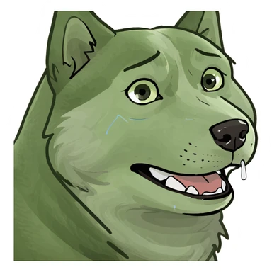 Husky crying sticker