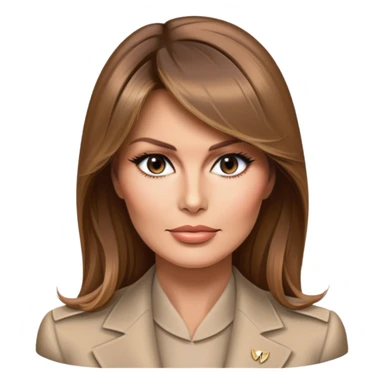 Melania Trump former First Lady with elegant style and light brown hair sticker