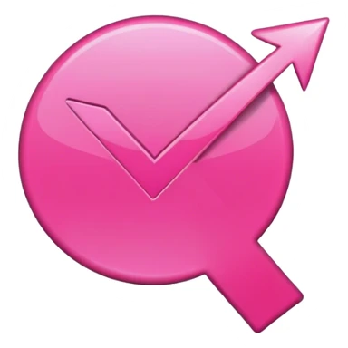pink check mark icon sticker