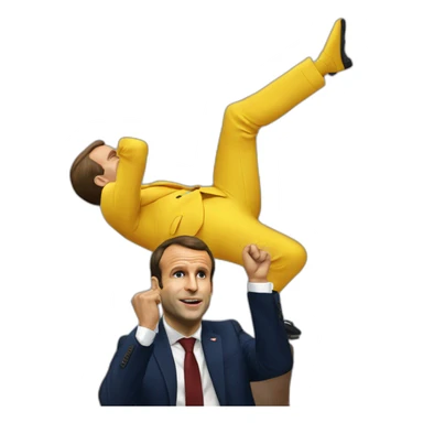 macron fait un dab sticker