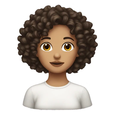 curly aesthetic brunette girl sticker