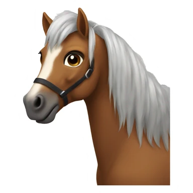 A pony with beard  sticker