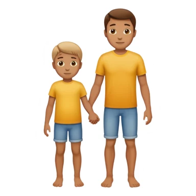 A man holding hands with a child  sticker