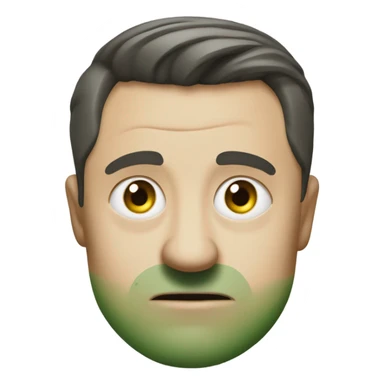 vladimir zelensky angry. dark green t-shirt sticker