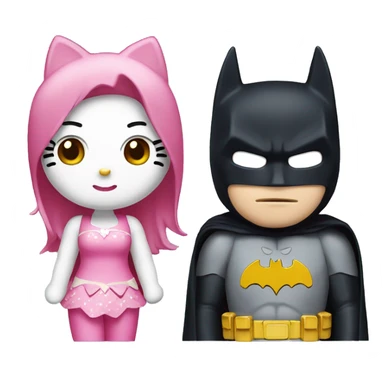 hello kitty and batman sticker