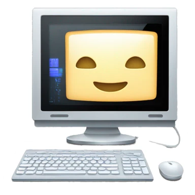 modern computer with externe screen sticker