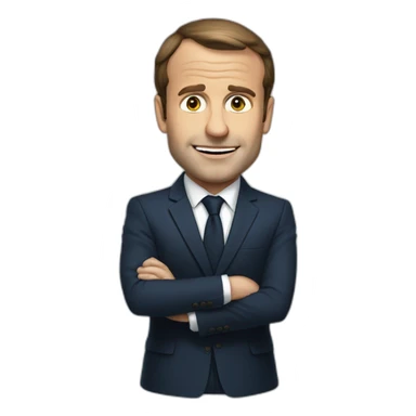 Macron dort sticker