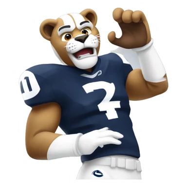 Penn state Nittany lion celebrate touchdown sticker