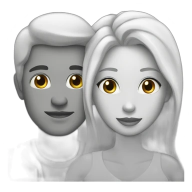 White couple inlove sticker