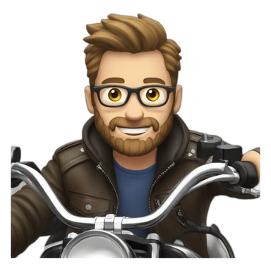 Guy on a triumph scrambler sticker