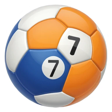 Pool ball back ball with the number 7 on it. sticker