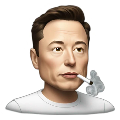 Elon musk smoking sticker