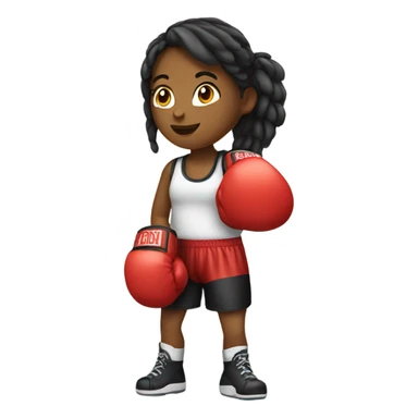 girl with boks gloves sticker
