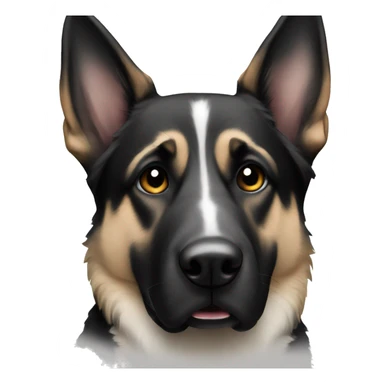 Black and white German Shepard sticker