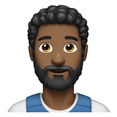 Beard man black hair blue eyes holding black Labrador  sticker