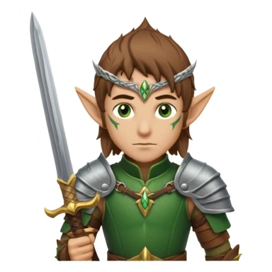 ESO male wood elf warrior sticker