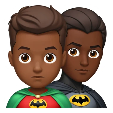 Batman is black and Robin is white  sticker