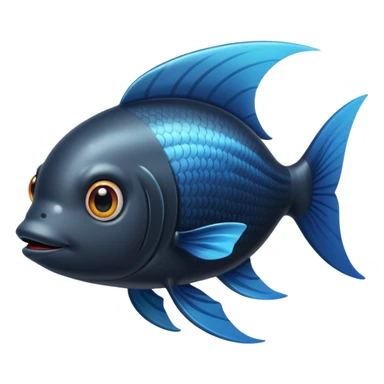 Hero Cute Black Fish sticker