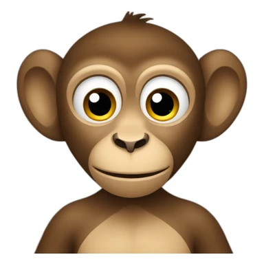 a monkey in the colors of Israel sticker