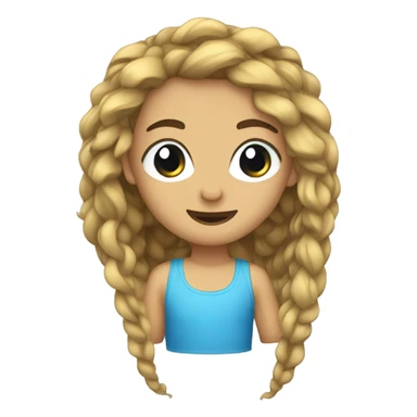 avatar de agua con pelo trenzado sticker