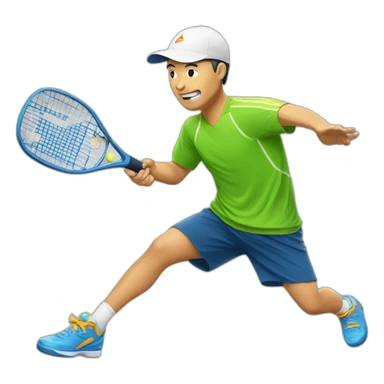 chines pickleball player sticker