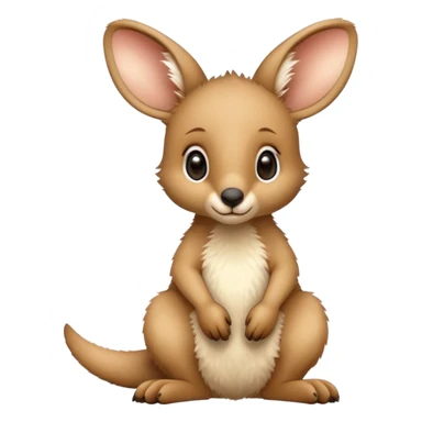 cute baby kangaroo joey sticker