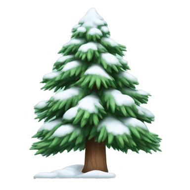 Pine tree with snow sticker