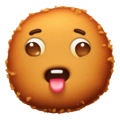 croquette with heart eyes sticker