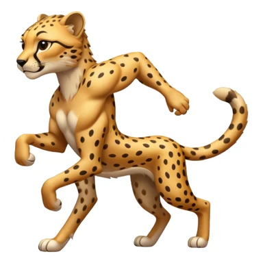 fast aggressive running sheetah  sticker