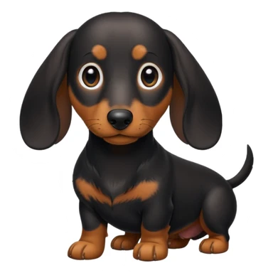 dachsund black sticker