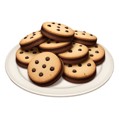 A plate of chocolate shortbread cookies (without chocolaté chips) sticker